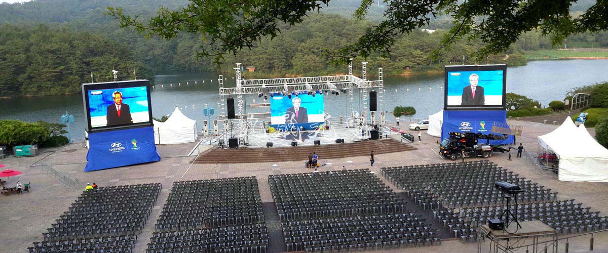 韩国音乐节舞台全彩显示屏